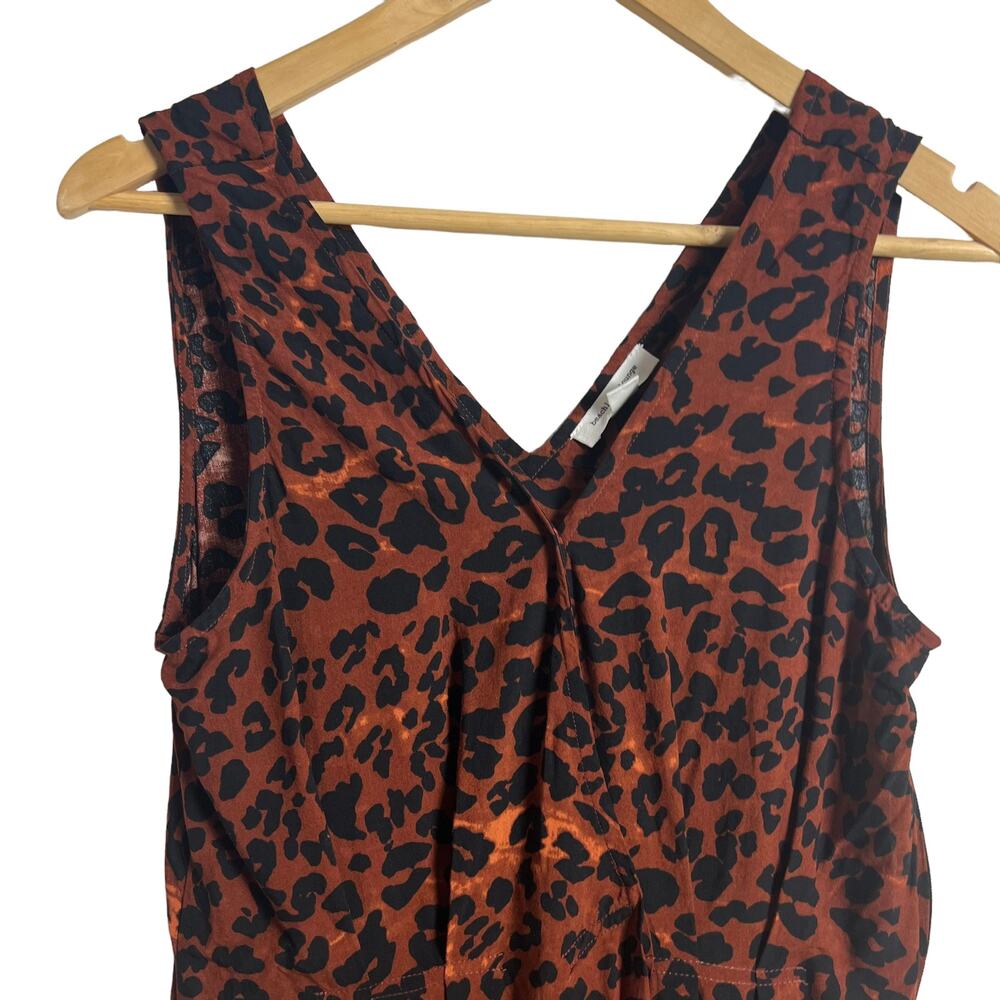 BeachLunchLounge Anais Faux Wrap Leopard Animal Print Asymmetric Dress S - Picture 4 of 9